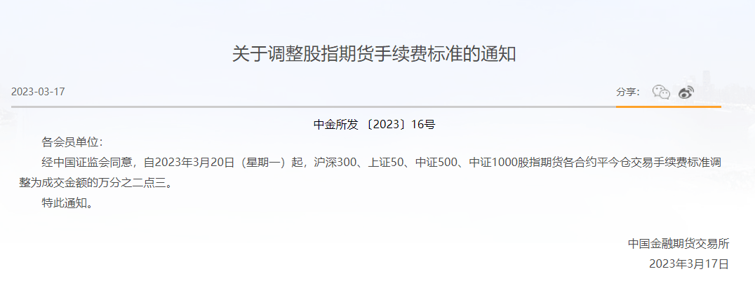 股指期货交易成本再降：3月20日起平今仓交易手续费标准降至万之2.3<strong></p>
<p>美股交易费</strong>，一手能省手续费百元左右