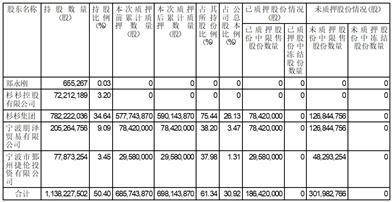 宁波杉杉股份有限公司 关于控股股东办理非公开发行可交换公司债券股份补充质押的公告